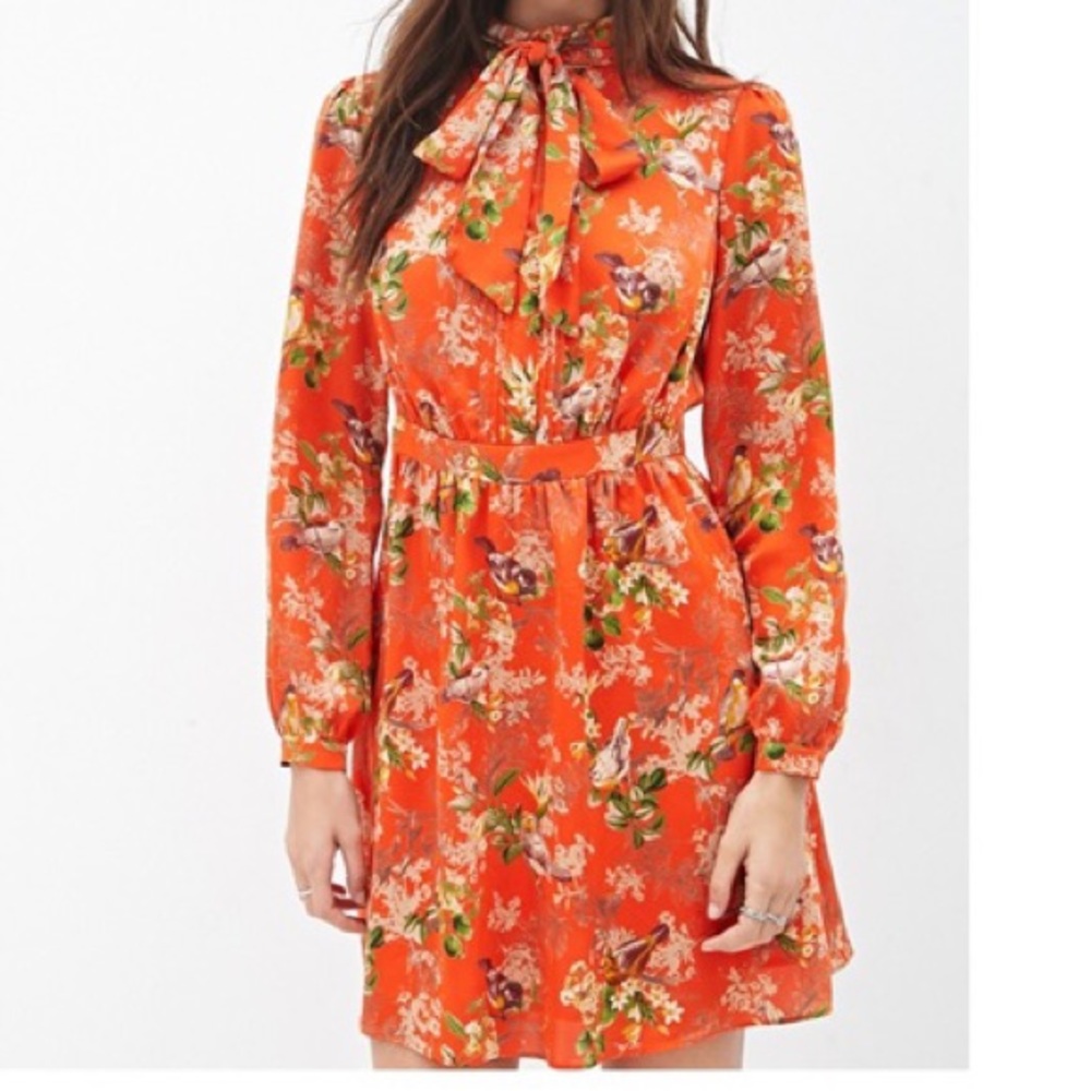 Forever 21 Bow Tie Satin Dress